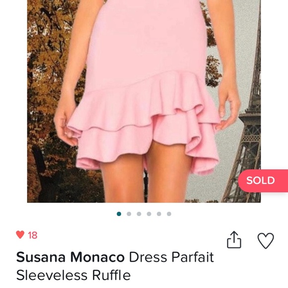 Susana Monaco Dresses & Skirts - Susana Monaco Dress Parfait Sleeveless Ruffle